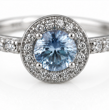 Blue Zirconia Pavé Ring – Sterling Silver