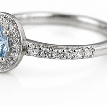 Blue Zirconia Pavé Ring – Sterling Silver