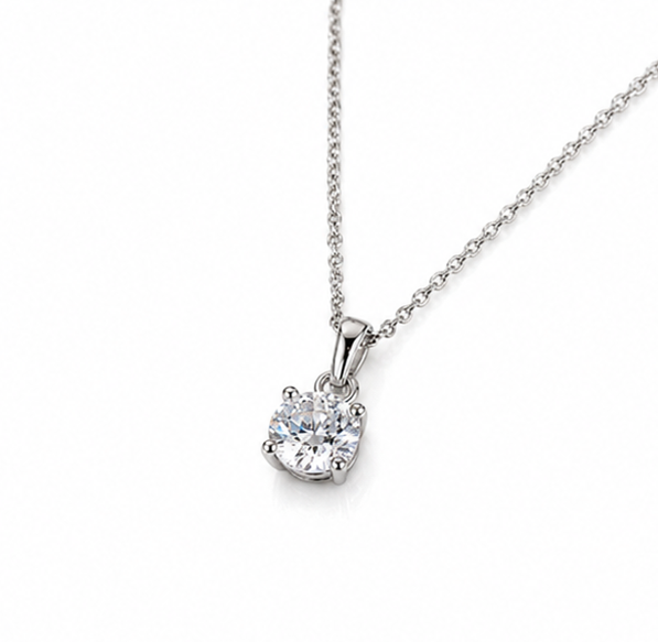 Double Claw Solitaire Pendant – Diamondfire® Zirconia