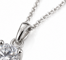 Double Claw Solitaire Pendant – Diamondfire® Zirconia