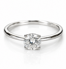 Sterling Silver Moissanite Solitaire Ring – 1.00ct Diamond Equivalent