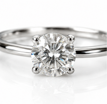 Sterling Silver Moissanite Solitaire Ring – 1.00ct Diamond Equivalent