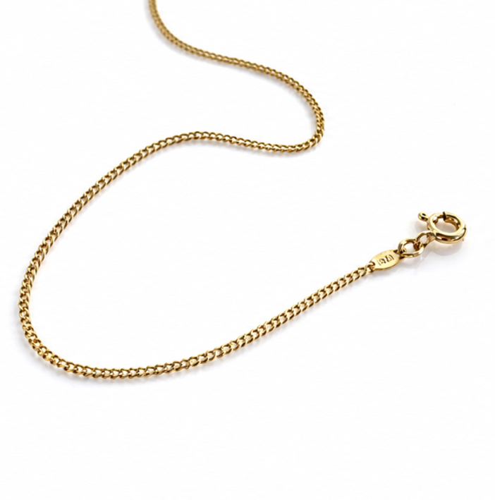 9ct Yellow Gold Classic Curb Chain Necklace