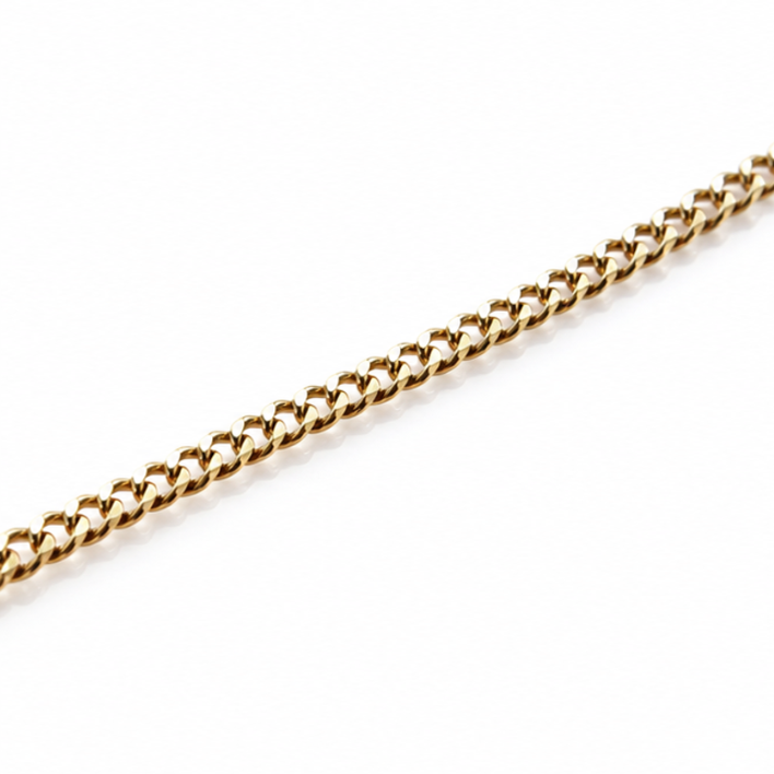 9ct Yellow Gold Classic Curb Chain Necklace