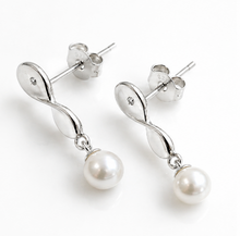 Sterling Silver Twisted Pear Drop Earrings
