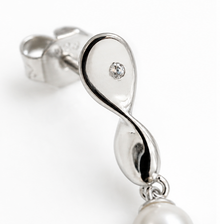 Sterling Silver Twisted Pear Drop Earrings