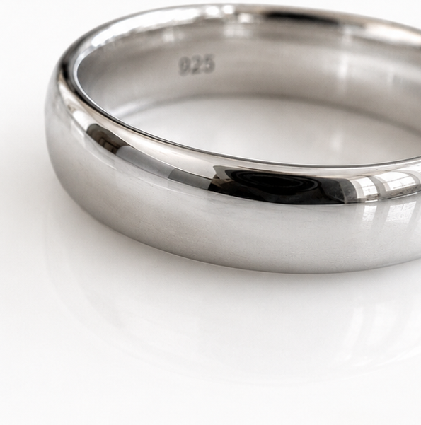 Sterling Silver 5mm Court Ring