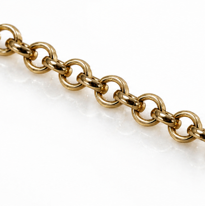 9ct Yellow Gold Round Belcher Chain 2.25mm