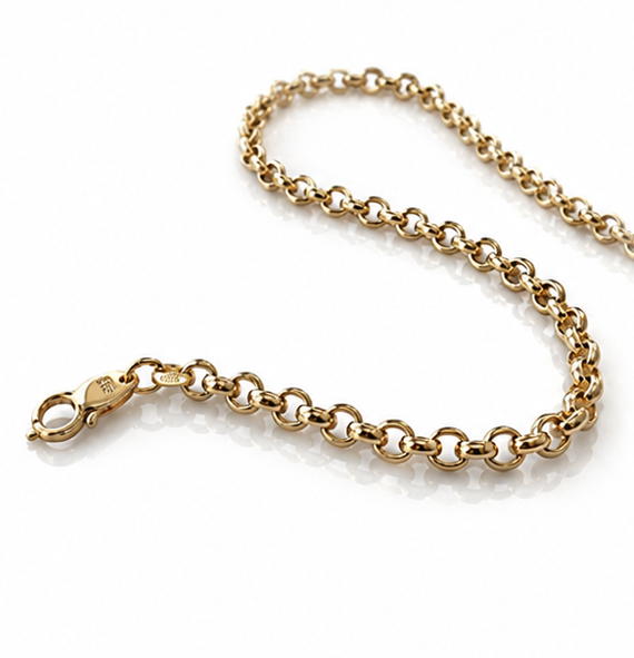 9ct Yellow Gold 5mm Belcher Chain Necklace 20 Inch