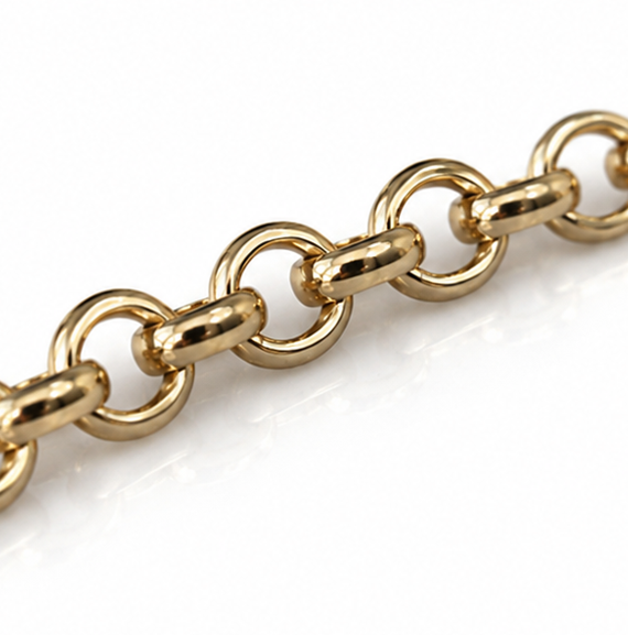 9ct Yellow Gold 5mm Belcher Chain Necklace 20 Inch