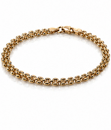 9ct Yellow Gold Watch Strap Style Bracelet – 18.4cm