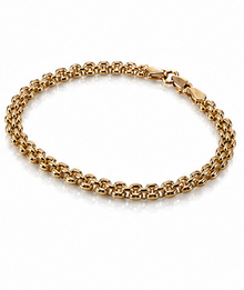 9ct Yellow Gold Watch Strap Style Bracelet – 18.4cm
