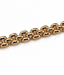 9ct Yellow Gold Watch Strap Style Bracelet – 18.4cm