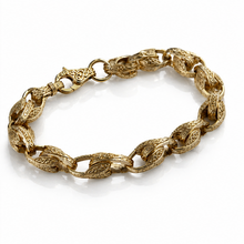 9ct Yellow Gold Medium Tulip Link Bracelet – Plain Finish