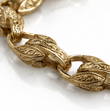 9ct Yellow Gold Medium Tulip Link Bracelet – Plain Finish