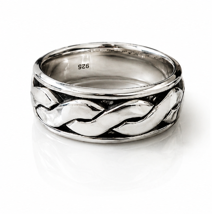 Celtic Twist Band Ring – Sterling Silver