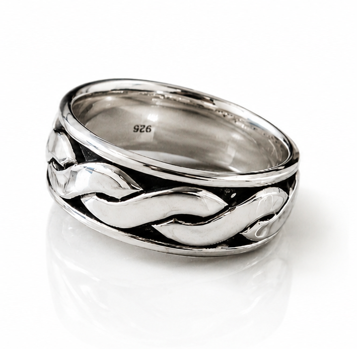 Celtic Twist Band Ring – Sterling Silver