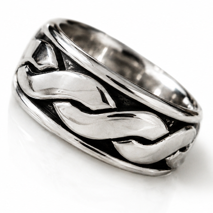 Celtic Twist Band Ring – Sterling Silver