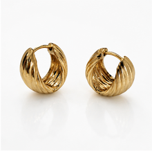 Chunky Rope Hoop Earrings in Gold Plated Sterling Silver
