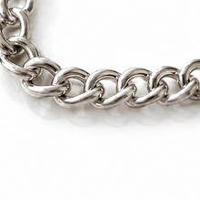 Sterling Silver Puff Heart T-Bar Chain Necklace