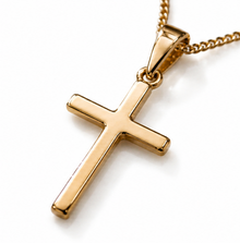 Medium Cross Pendant Necklace in 9ct Yellow Gold