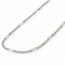 Mixed Length Link Chain Necklace in 9ct White Gold