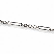 Mixed Length Link Chain Necklace in 9ct White Gold