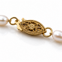 Seed Pearl & Diamond Flower Bracelet in 9ct Yellow Gold