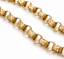 9ct Yellow Gold Heavy Belcher Chain – 24” | Solid Engraved & Plain Links