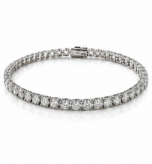 18ct White Gold 5.00ct Natural Diamond Tennis Bracelet – H/SI