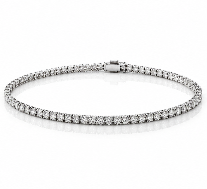 18ct White Gold 3.00ct Diamond Tennis Bracelet – H/SI