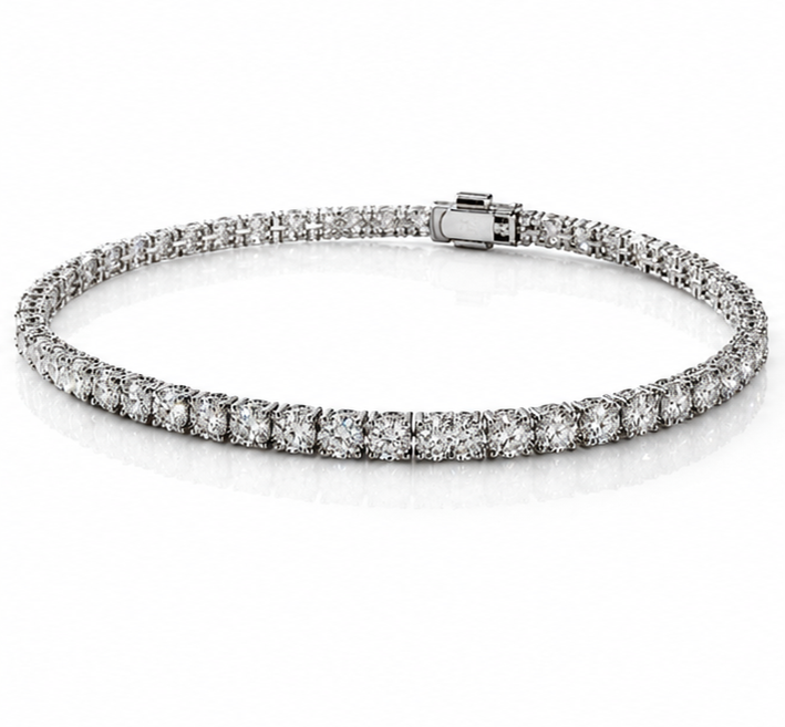 18ct White Gold 3.00ct Diamond Tennis Bracelet – H/SI