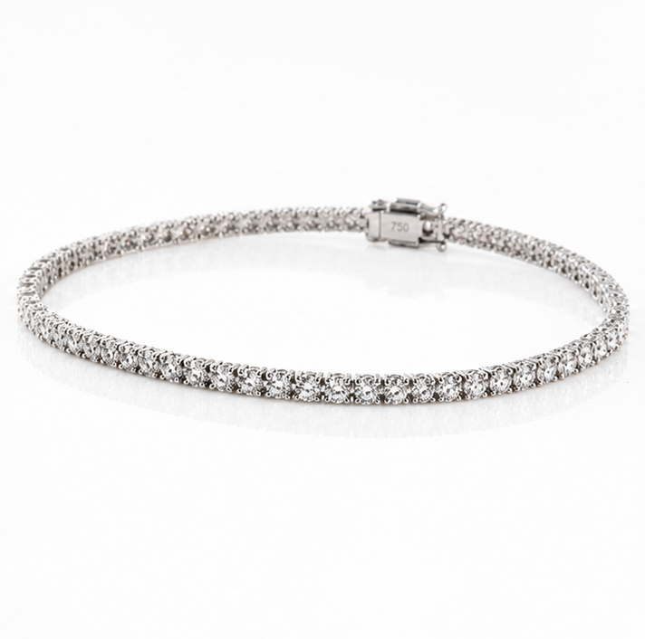 18ct White Gold 1.00ct Diamond Tennis Bracelet - H–I / SI