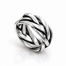 Heavyweight Plaited Design Sterling Silver Ring