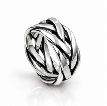 Heavyweight Plaited Design Sterling Silver Ring