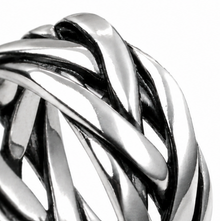 Heavyweight Plaited Design Sterling Silver Ring