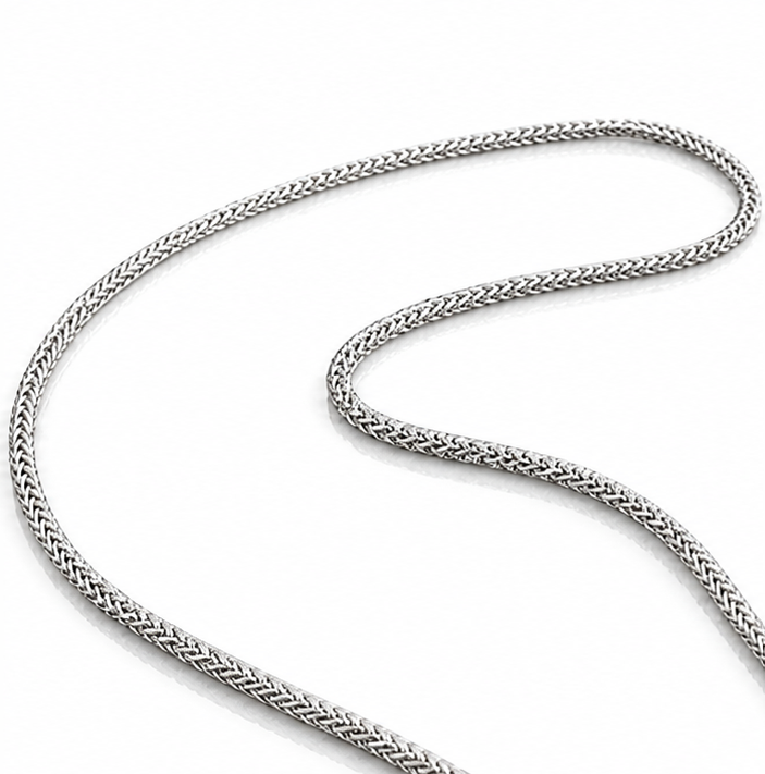 Heavyweight Foxtail Chain Necklace – Sterling Silver (51cm)