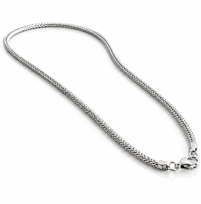 Heavyweight Foxtail Chain Necklace – Sterling Silver (51cm)