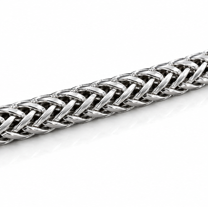 Heavyweight Foxtail Chain Necklace – Sterling Silver (51cm)