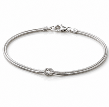 Love Knot Snake Chain Bracelet – Sterling Silver