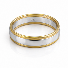 5mm Two-Colour 18ct Gold Wedding Band