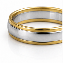 5mm Two-Colour 18ct Gold Wedding Band