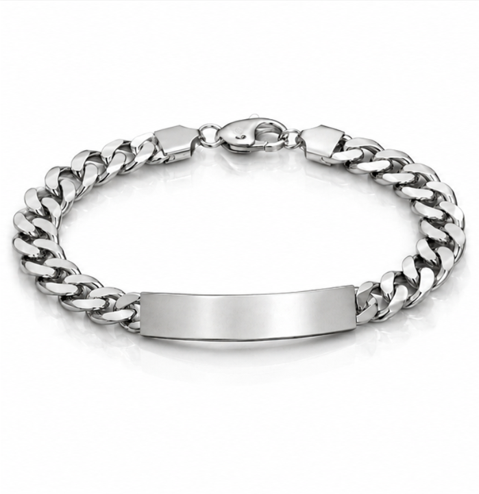 Men’s Heavyweight Silver Curb Bracelet