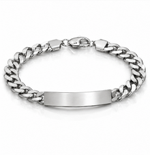 Men’s Heavyweight Silver Curb Bracelet