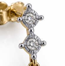 9ct Yellow Gold Diamond Trilogy Drop Earrings (0.20ct Total)