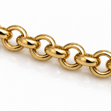 14ct Yellow Gold Belcher Bracelet with Heart Charm – 7”