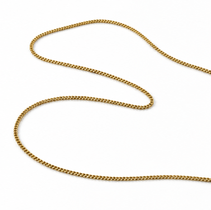 18ct Gold Pendant Curb Chain – 18” 3.1g (Italian gold)