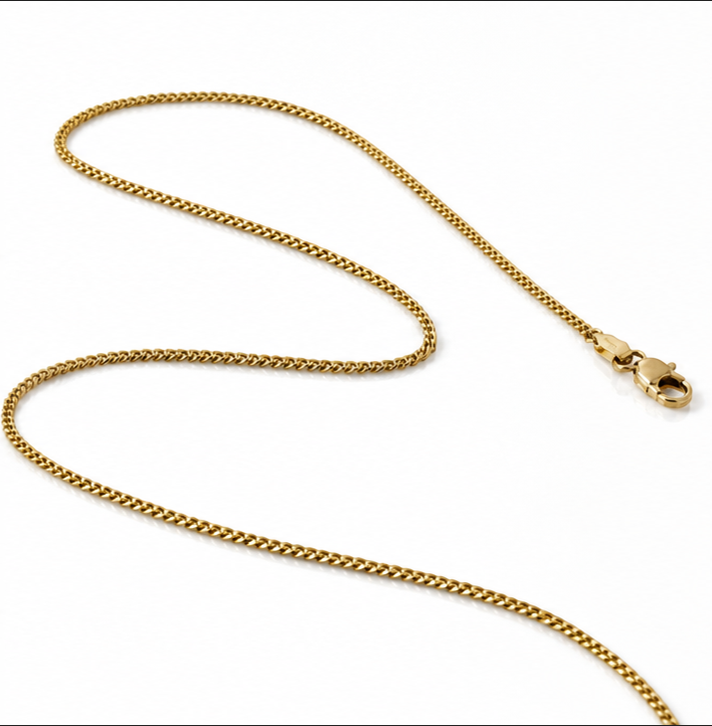 18ct Gold Pendant Curb Chain – 18” 3.1g (Italian gold)