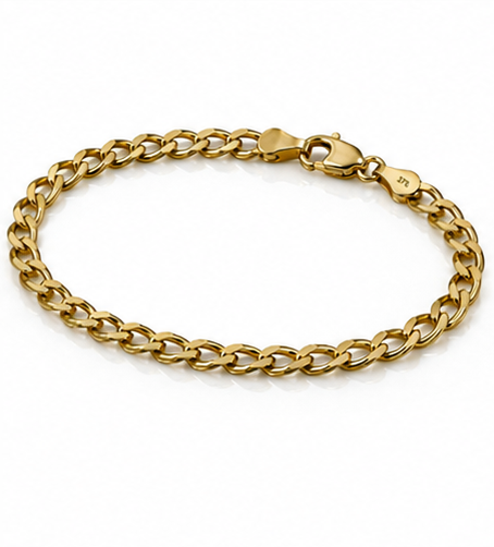 9ct Yellow Gold Children’s Curb Bracelet – 5”