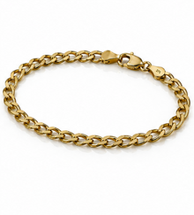 9ct Yellow Gold Children’s Curb Bracelet – 5”